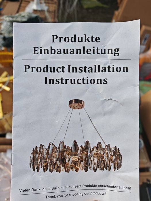 Нов кристален полилей Ф60 см 8×Е14 кристали K9 Raindrop трапезария