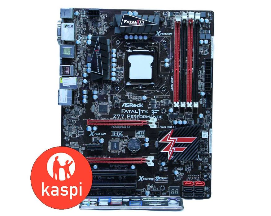 Мат.Плата LGA 1155 ASRock Fatal1ty Z77 Performance 2x DDR3