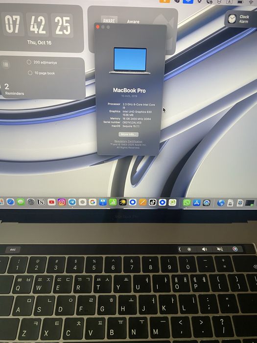 Macbook Pro i9 2019