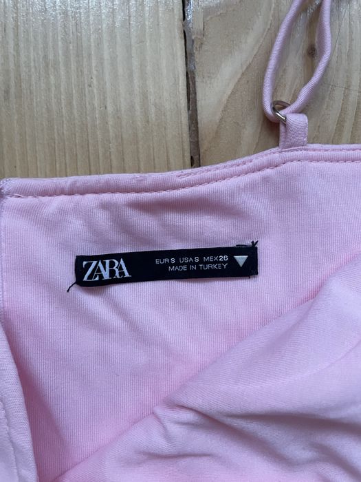Zara боди светлорозов цвят размер S