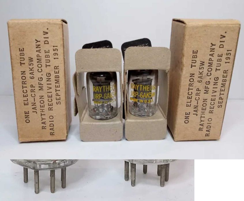 Lot de 2 buc lampi electronice 6AK5 Raytheon