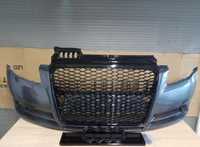 Bara fata + Grila radiator RS LOOK Audi A4 B7 04-2007 Gri inchis LX7Z