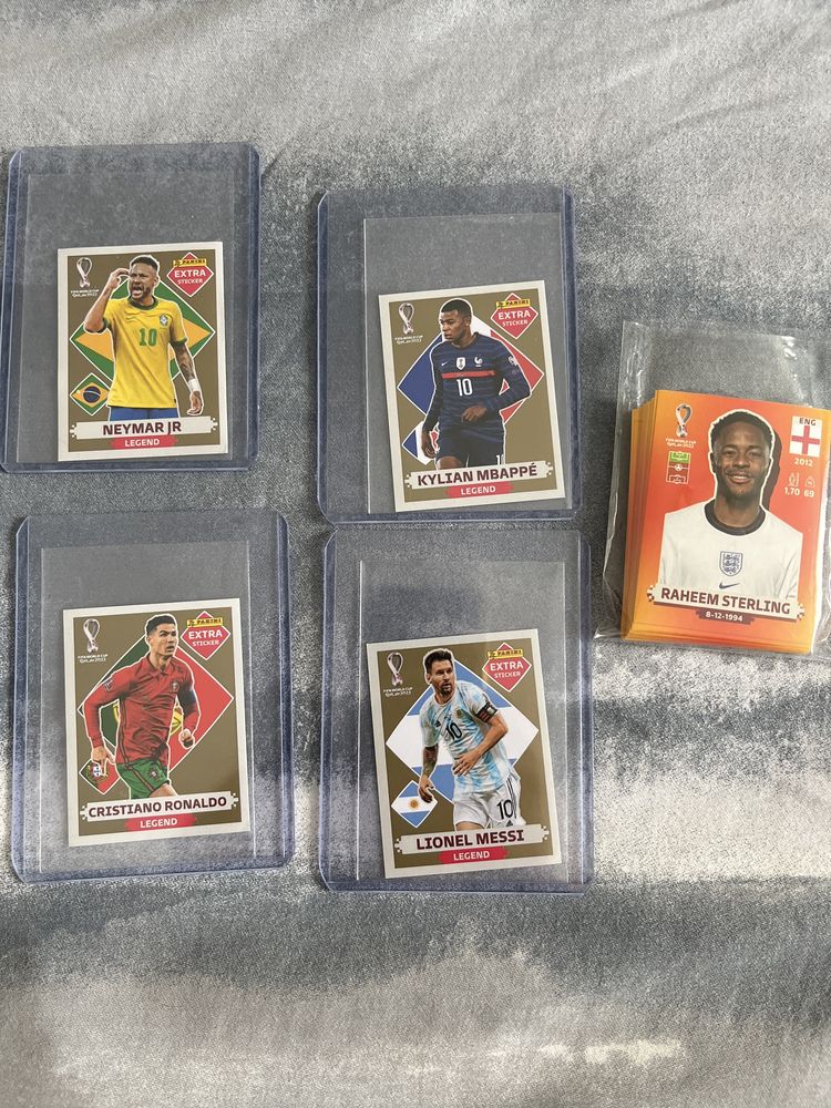 Panini Extra Stickere Gold Brazil Messi Ronaldo Mbappe sau Neymar