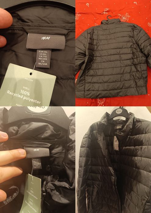 Geacă H&M, mărimea XXL, nouă cu etichetă, neagră