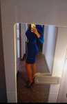 Rochie albastra catifea