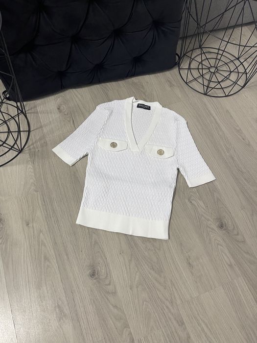 Pulover alb Balmain S M L