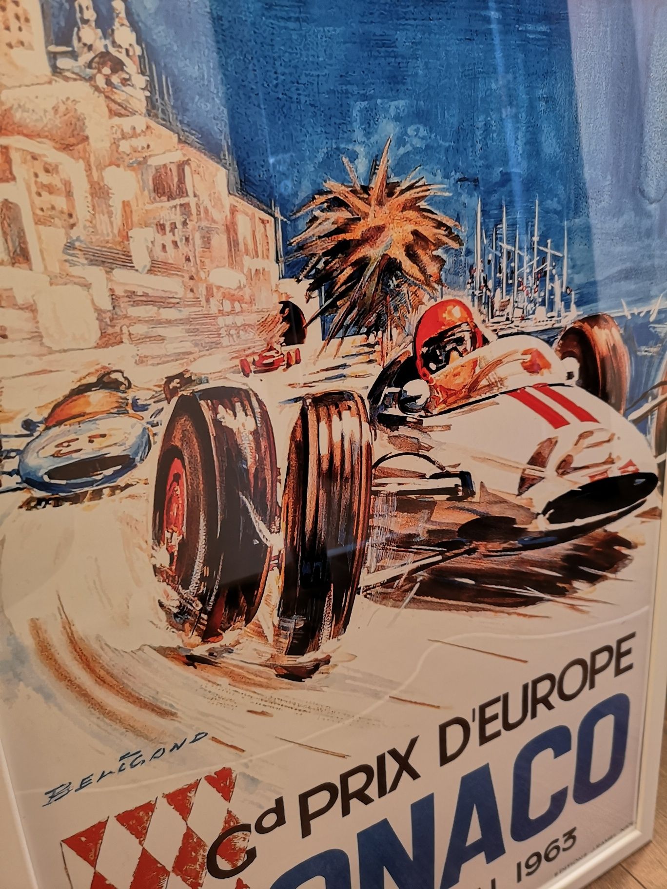 Vintage retro poster Monaco grand prix 63, Formula 1, Арт, декор, race