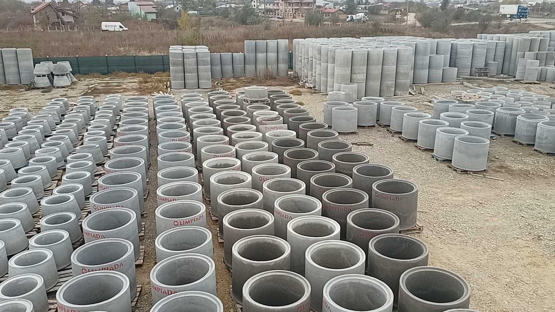 Vand tuburi beton fantana, podete