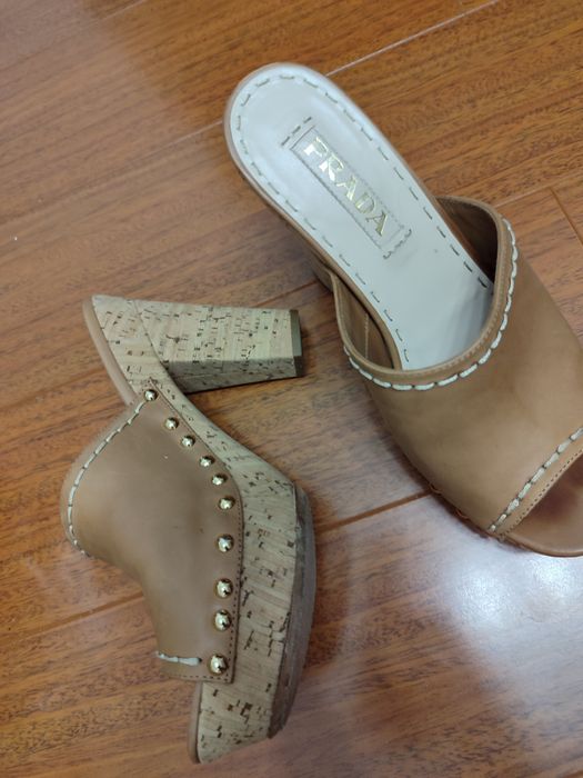 Saboți Prada culoare capucino