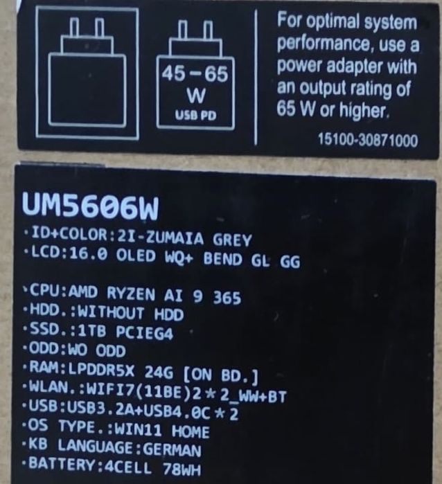 Asus Zenbook S16 1TB 24GB RAM Nou Sigilat