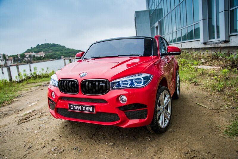 Masinuta electrica pentru 2 copii BMW X6M, culoare metalizata #Rosu