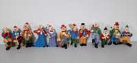 Set 12 Figurine Clovni / Figurina Clown din rasina 15-18 cm / Clovn
