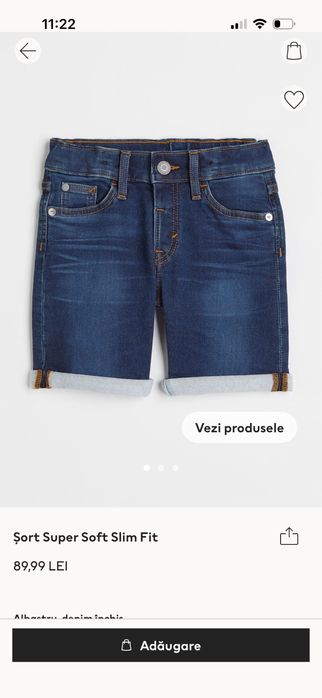 Sort Super Soft Slim Fit H&M marimea 122