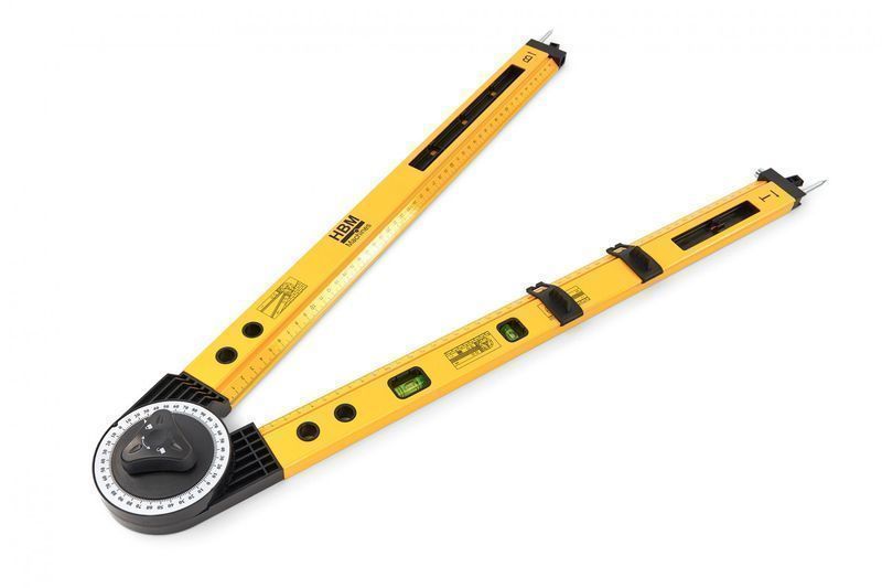 Механичен ъгломер, пергел и нивелир 2 х 500 мм нвм
