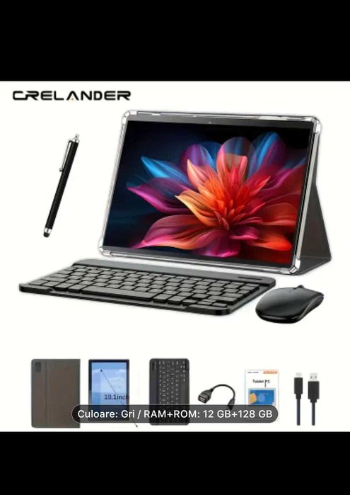 Pachet complet: Tableta 10.1", 12GB/512GB, Husa+Tastatura+Mouse+Pen+..
