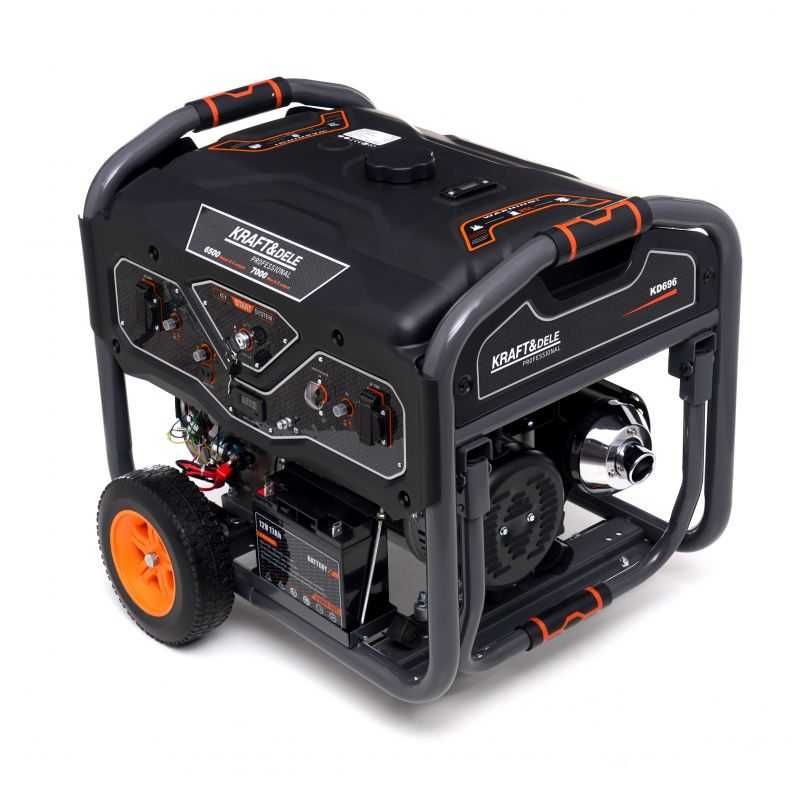 Generator de curent 7kw monofazat cu roti si pornire electrica , KD696