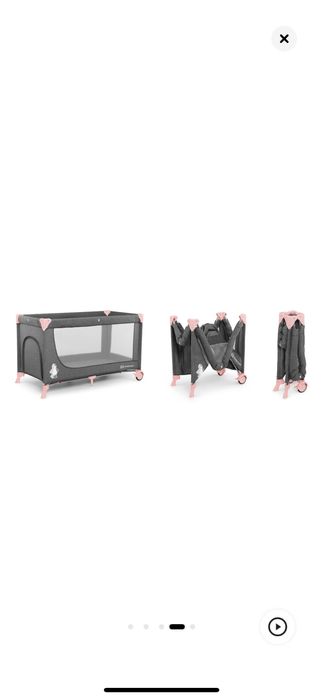 Patut pliant Kinderkraft joy + saltea pliabila Air confort bamboo