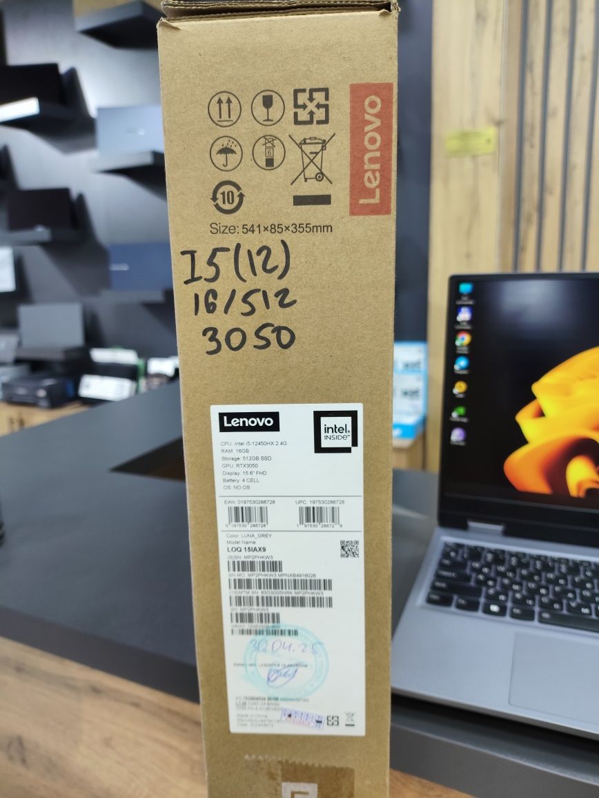 Lenovo loq 15iax9 i5-12450HX 16GB ddr5 rtx 3050 6gb