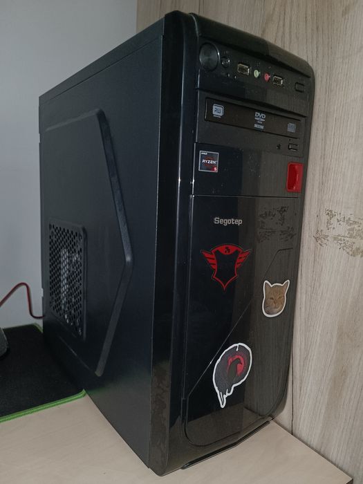 Pc gaming ryzen 5 2600x, rx570 8gb, 16gb ddr 4, 1tb hdd, 240gb ssd
