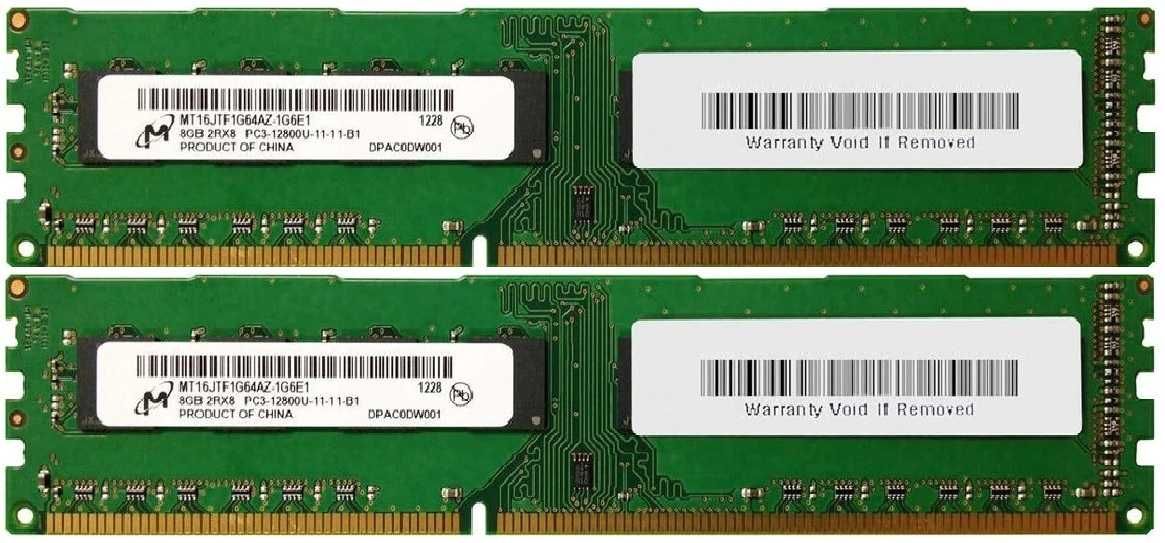 RAM 16GB 2x8gb Crucial 1600Mhz DDR3