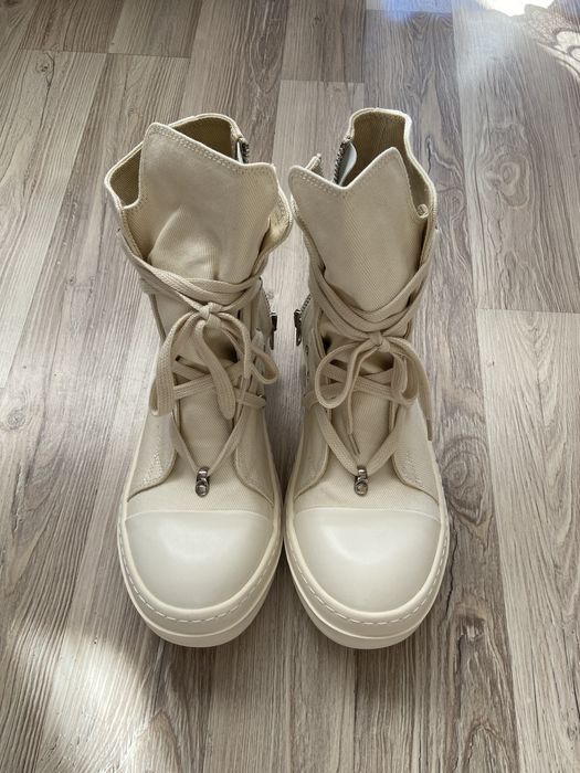 Бели дизайнерски обувки Rick Owens