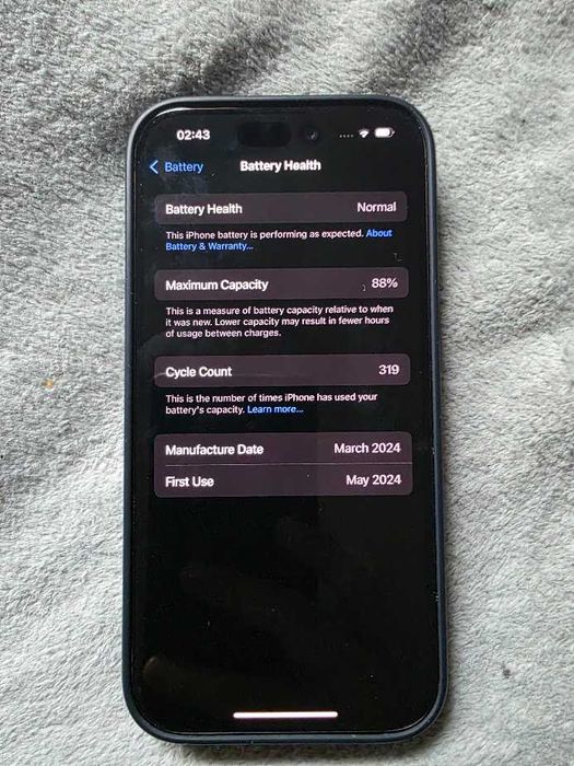 Vand iPhone 15 Pro 128 GB Titanium Black