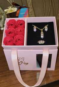 Подарочная коробка, романтическая шкатулка для хранения украшений и пр