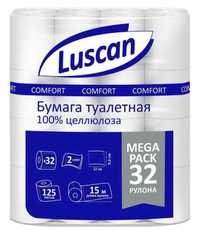 Бумага туалетная 2сл бел цел 15м 125л 32рул