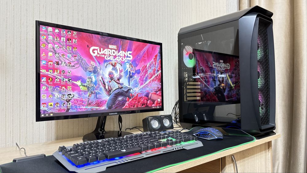 Игровой компьютер Core i5/16GB/SSD/HDD/RX 570-8GB +22 дюймовый монитор