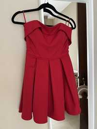 Червена рокля Cliche S, след химическо