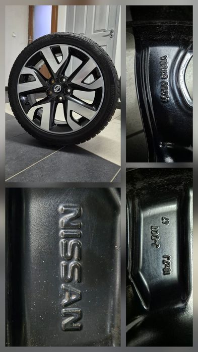 Jante 5×114,3 R18 originale Nissan Qashqai cu anvelope 225/45/18 Iarna