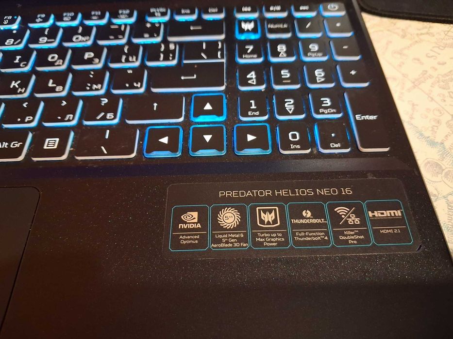 Геймърски лаптоп Asus Predator NEO 16, 32GB RAM, SSD, Intel CORE i9