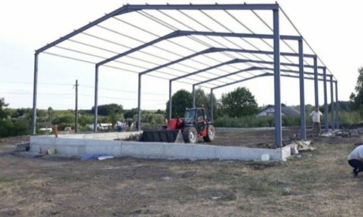 Vand structura metalica 10x20 din profil IPE 180. (5 ferme , 10 stalpi