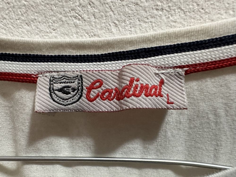 bluza cu maneca lunga alba cardinal model tommy