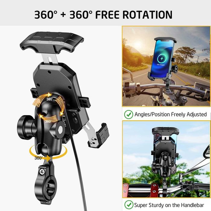 Suport telefon PM-01X, motocicleta, bicicleta, trotineta, waze, maps