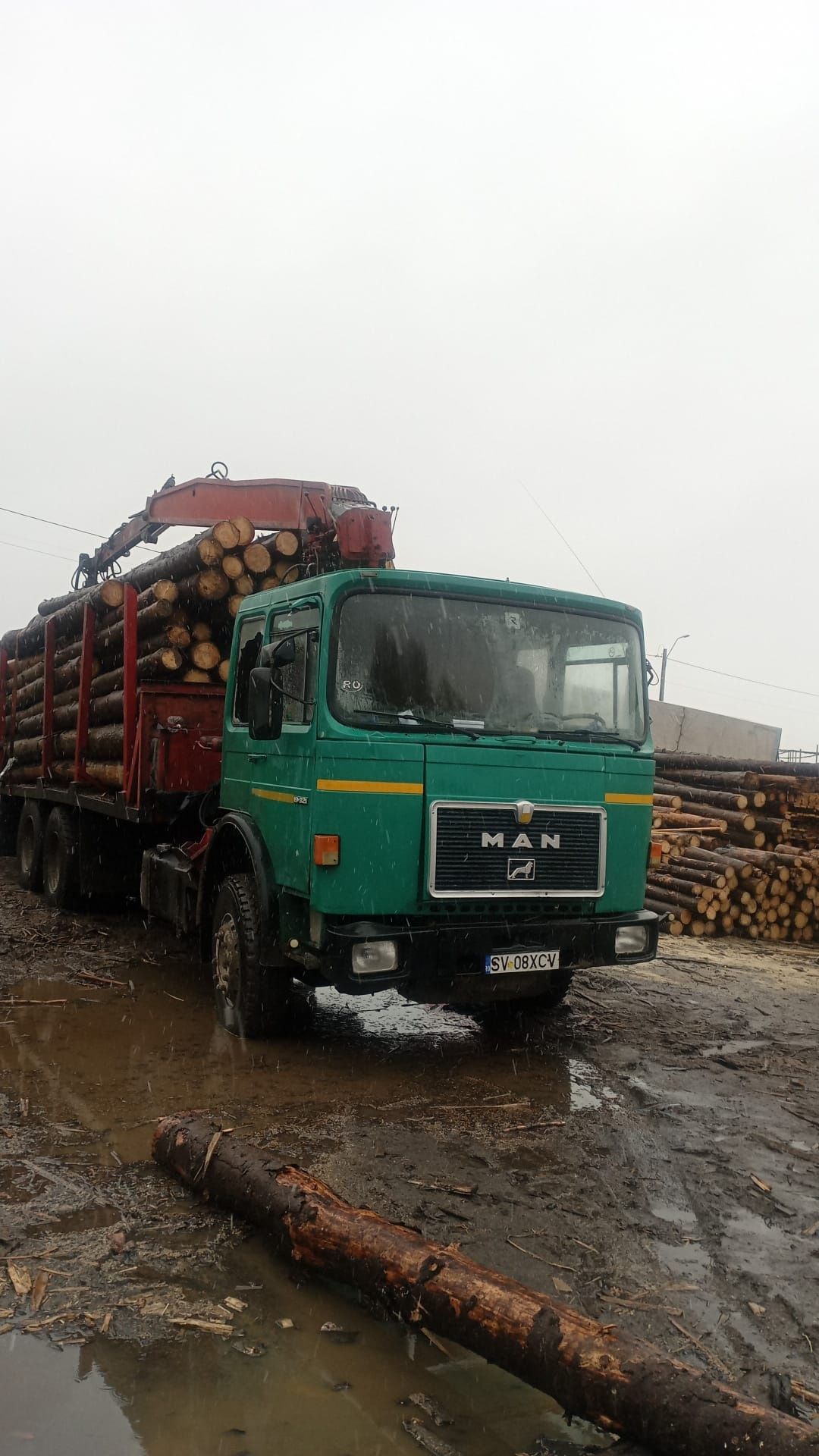 Camion forestier / transport busteni / graifer