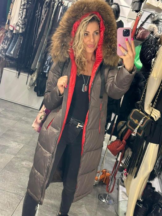 Дамско яке с естествен косъм