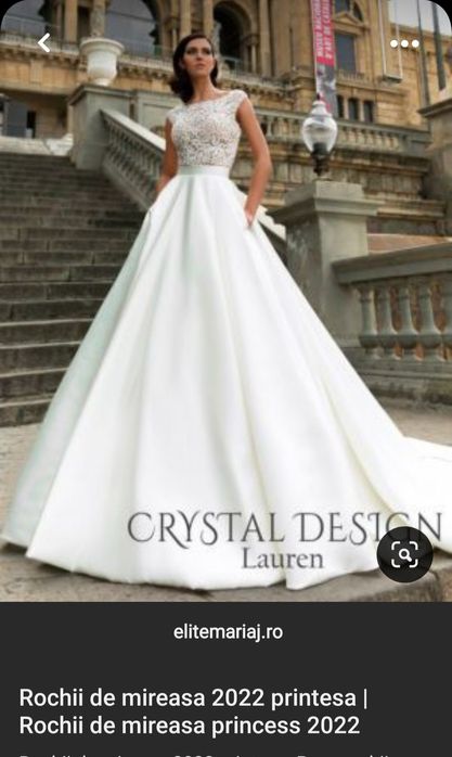 Rochie de mireasa cu buzunare Crystal Design