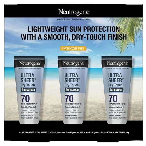 Neutrogena Ultra Sheer Dry-Touch, SPF 70, 3 унции, (Американский)
