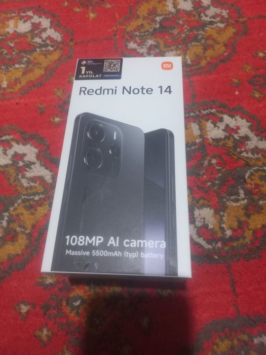 Redmi note 14 6/128 GB yangi Sim karta qòyilmagan  1 kunlik tel