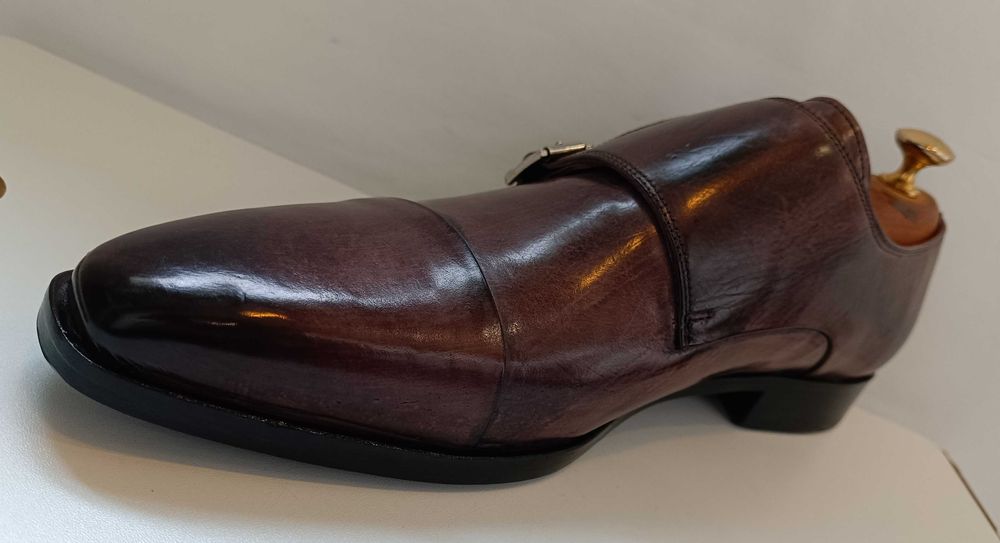 Pantofi monk de lux 41 42 lucrati manual Melvin & Hamilton NOI piele