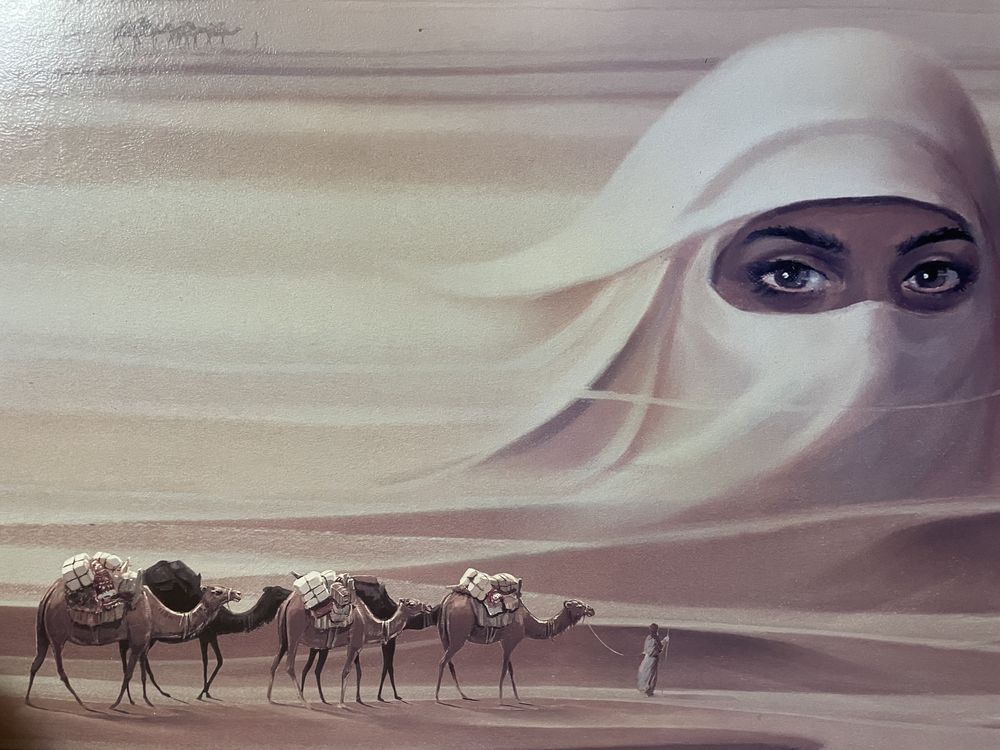 Tablou cu arabi in desert