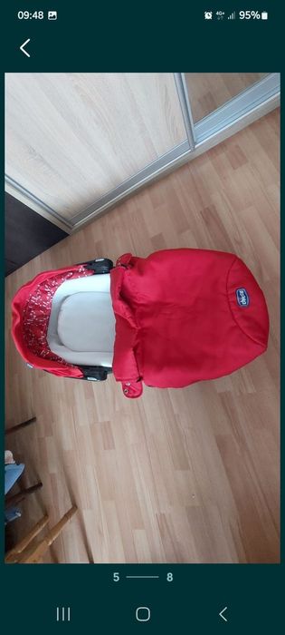 Landou Chicco căruț bebe roșu