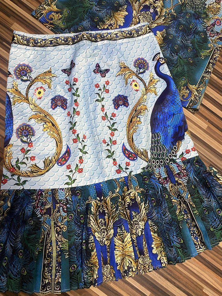 Compleu / set femei satin imprimeu D&G
