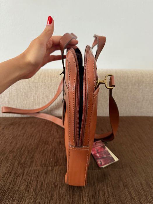 Geantă de laptop Hidesign - piele naturală, NOUĂ, cu etichetă!