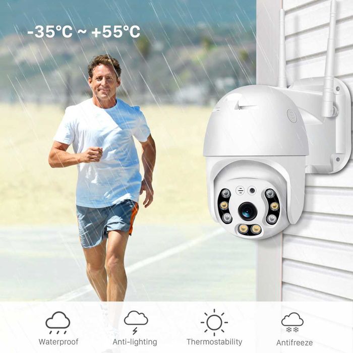 8MP PTZ камера WiFi външна безжична IP камера 4X увеличение