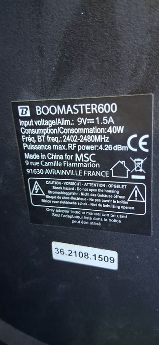 Boxa portabila ,mare, blutoth , acumulator ok si DCV- cost sep