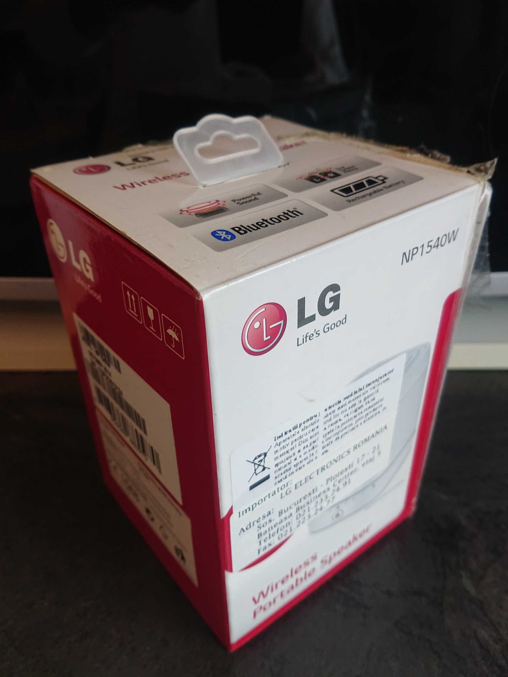 Boxa portabila LG bluetooth NP1540W alba - produs NOU