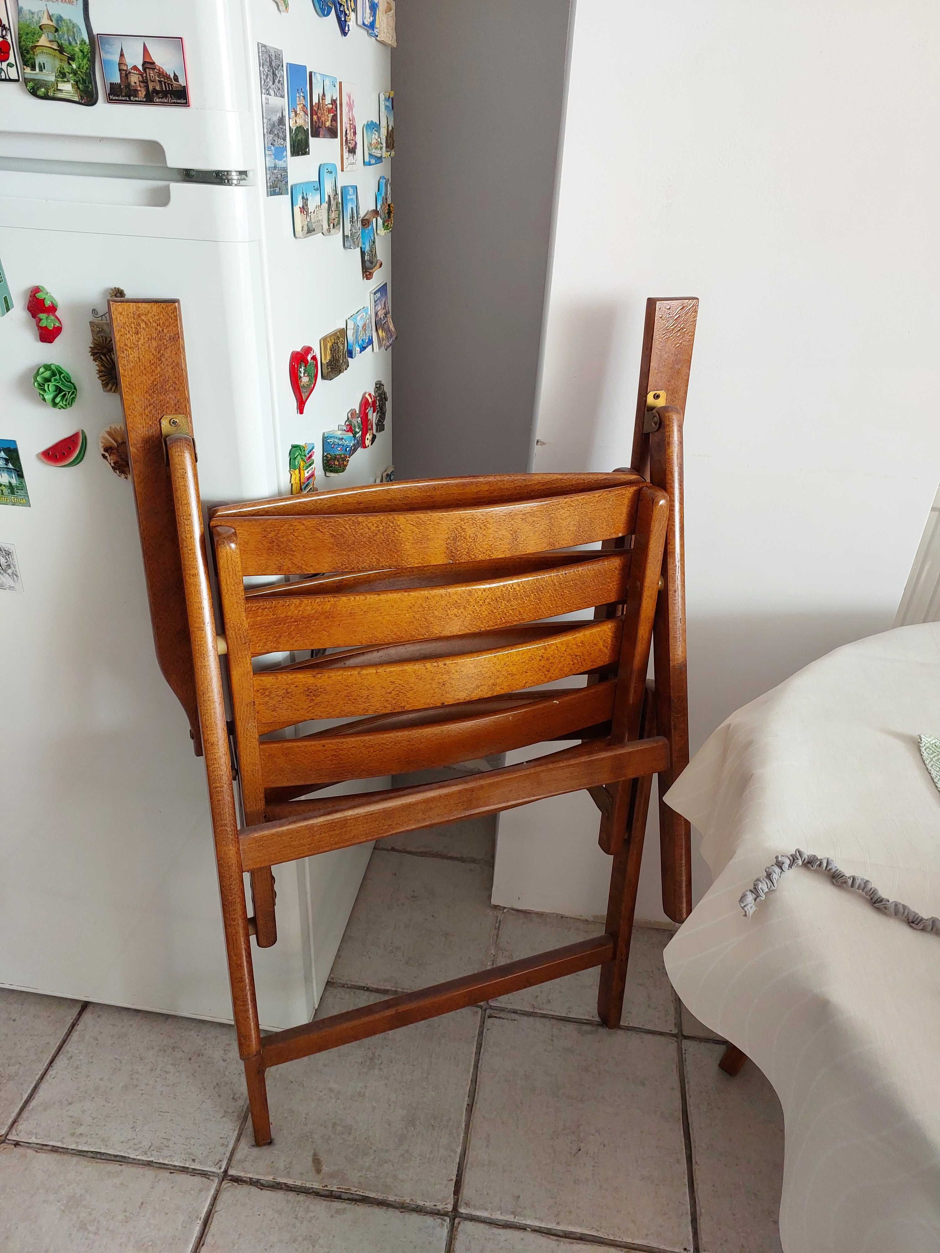 Scaune bucătărie/ terasă din lemn de nuc