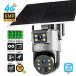 Camera de Supraveghere cu Panou Solar ,PTZ  4G,Q30B, cu Doua Lentile
